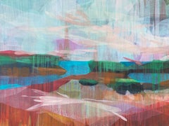 "(sequoia) double marsh" - colorful abstract landscape - marsh - Diebenkorn