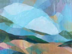 "(sequoia) surfers' clouds blue" - abstract landscape - marsh - Diebenkorn