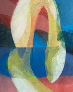 "(the gloaming) bright cloud + island spur" - abstrakte landschaft, iris
