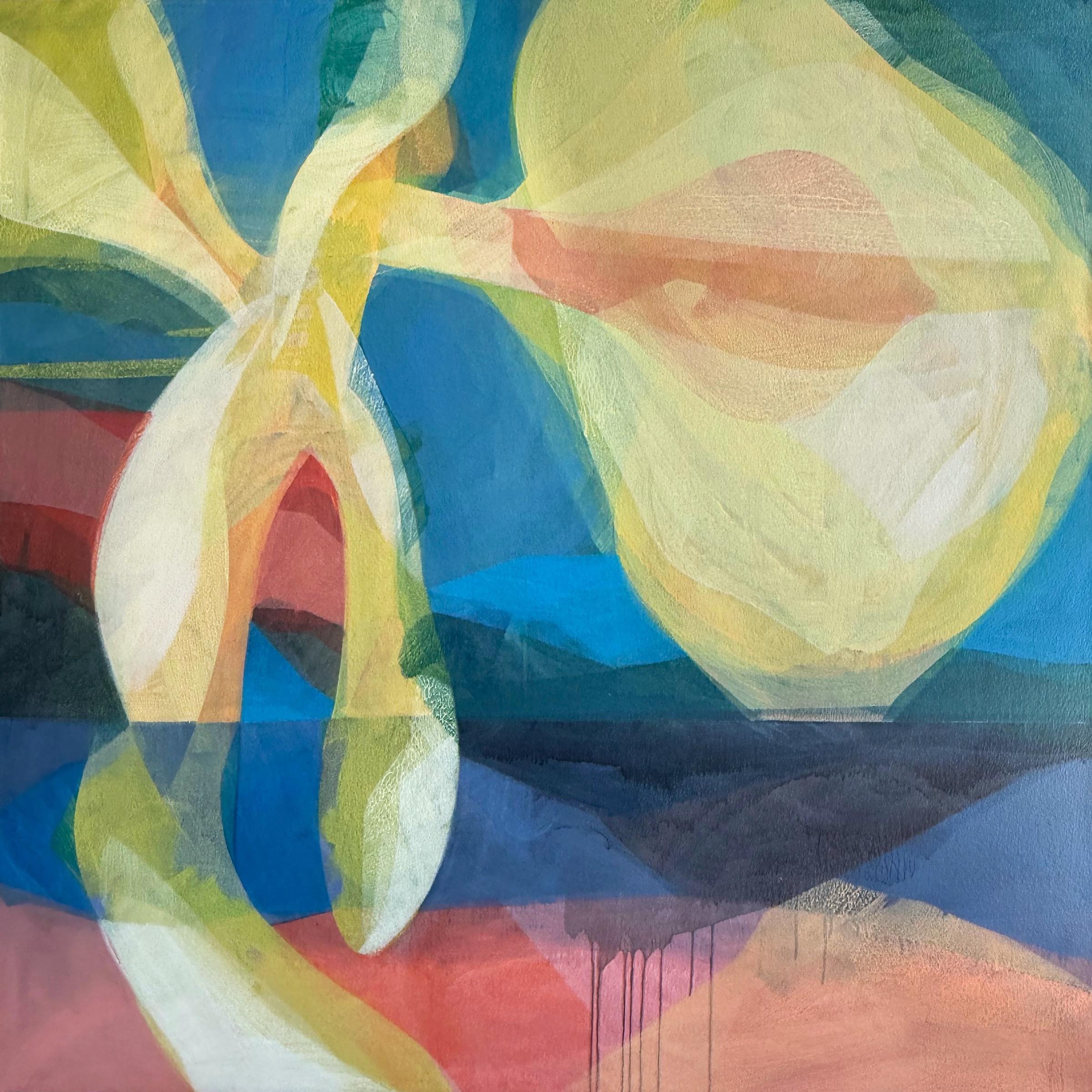 "(the gloaming) bright cloud + island spur" - abstract landscape, iris