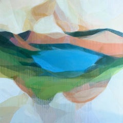 "(the gloaming) caldera" - abstract landscape, drips