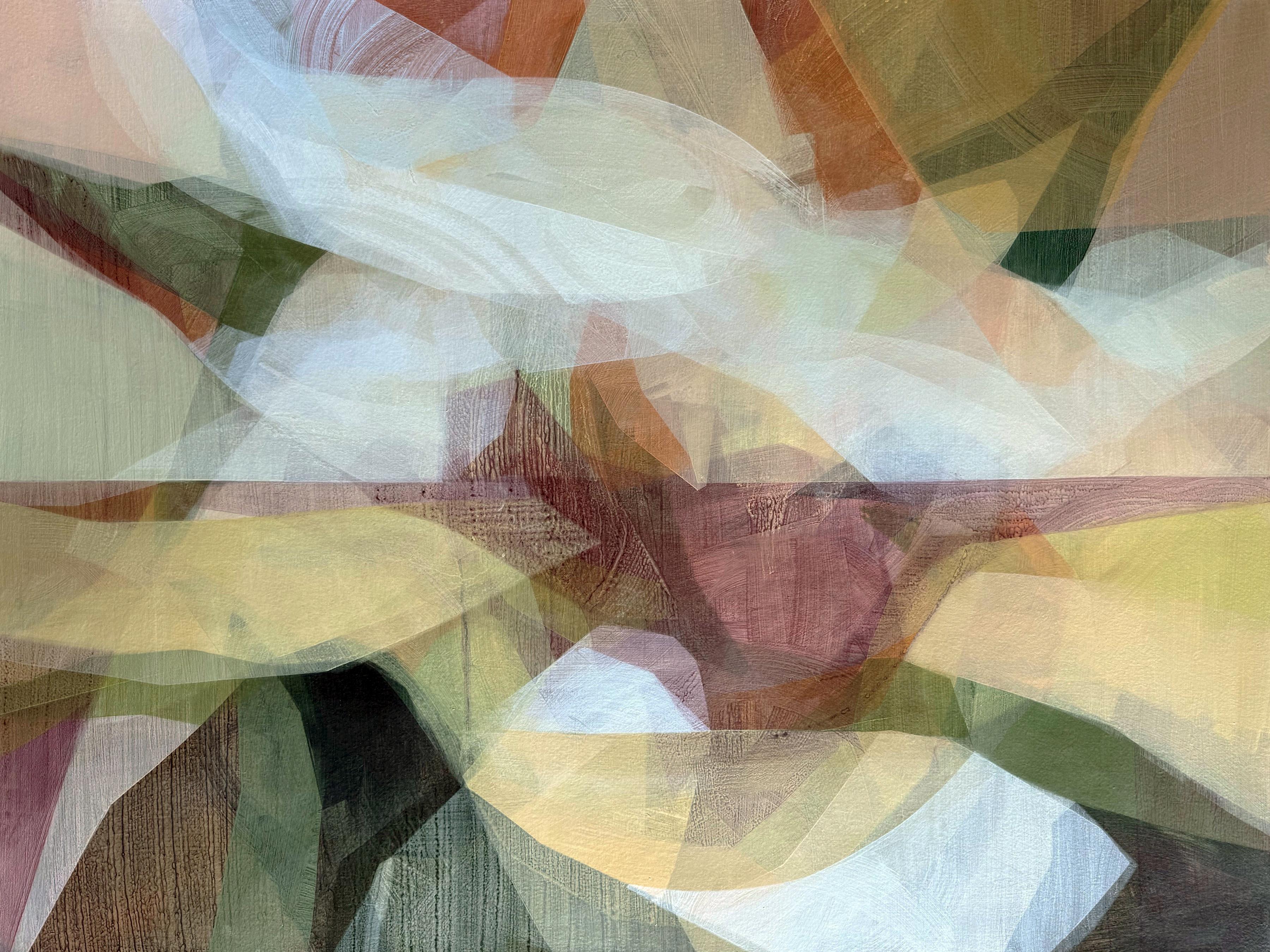 "(the gloaming) cloud on marsh" - abstract landscape, iris