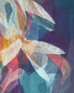 "(the gloaming) gloaming" - abstract landscape, iris, botanical, flower