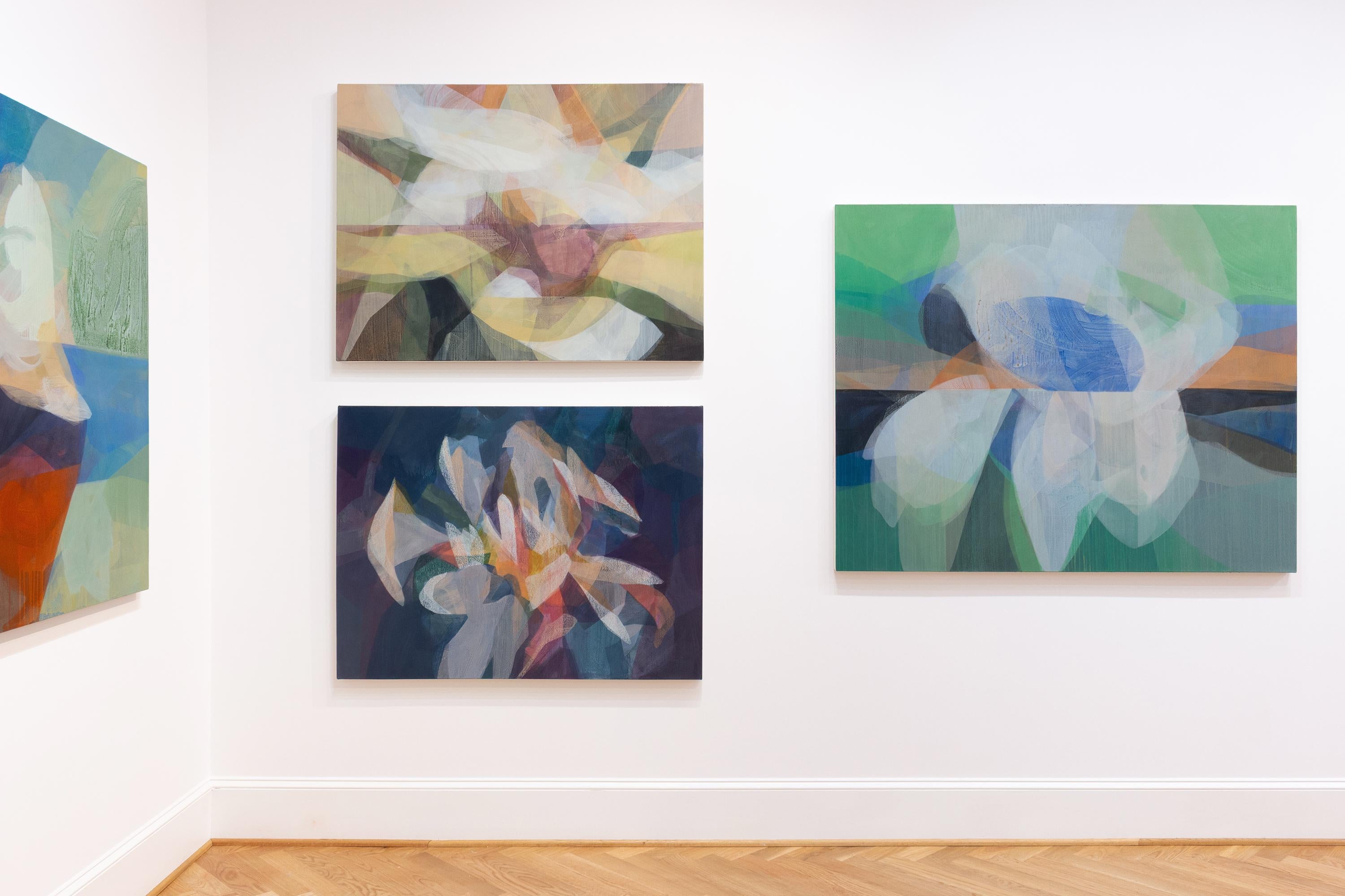This painting is an abstract landscape on canvas featuring purple, blue, pink and orange.

Katherine Sandoz is inspired by the work of Helen Frankenthaler, Richard Diebenkorn, Morris Louis, Vincent Van Gogh, Willem de Kooning, Robert Motherwell and
