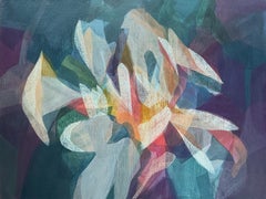 "(the gloaming) gloaming" - abstract landscape, iris, botanical, flower
