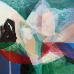 "(the gloaming) shadows + water lilies" - abstract landscape, botanical