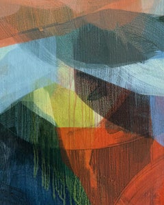 "(the gloaming) storm + islands" - abstract landscape, floral, layers, saturated