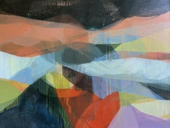 "(the gloaming) storm + islands" - abstract landscape, floral, layers, saturated
