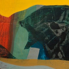 "(Turtle Island) Wrack Line" - Colorful Abstract Landscape Painting - Diebenkorn