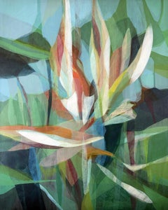 "(uhuru) heliconia no. 1" abstract botanical, bright & vivid, colorful, flower