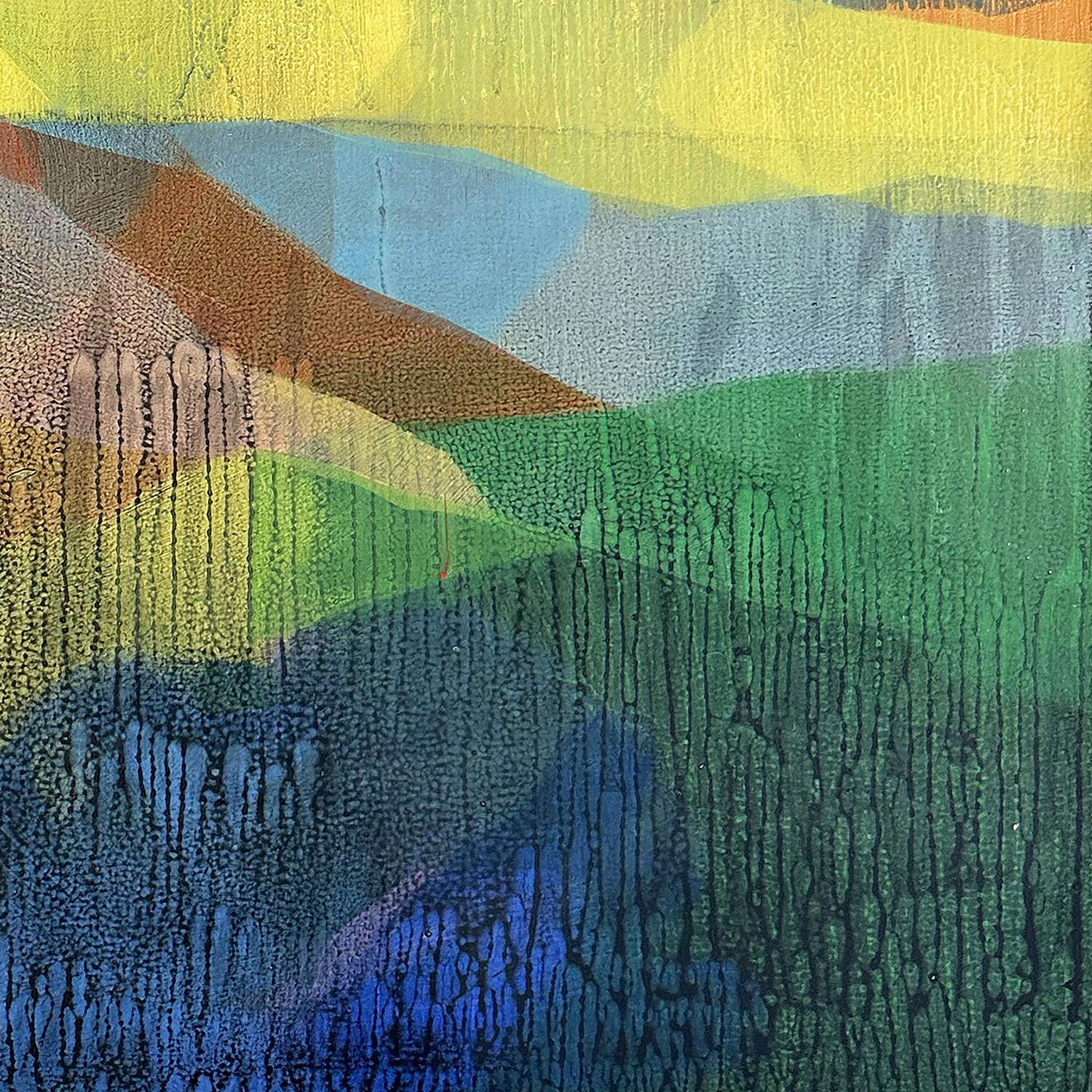 Katherine Sandoz "(uhuru) lava fields + kanahena" abstract landscape