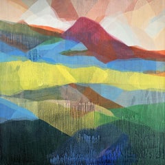 "(uhuru) lava fields + kanahena" abstract landscape, bright & vivid, colorful