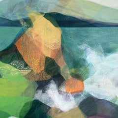 "(uhuru) makai" abstract landscape, bright & vivid, colorful