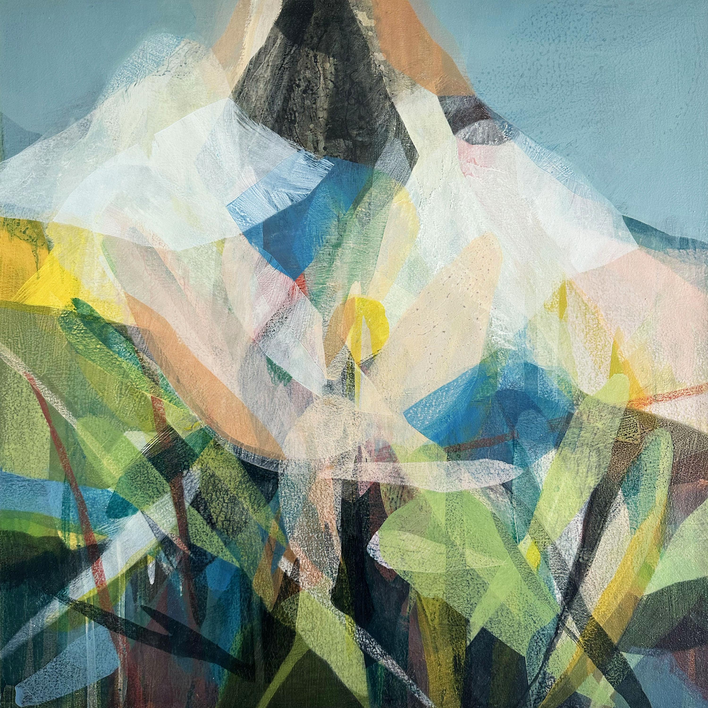 Landscape Painting Katherine Sandoz - "(uhuru) makai" paysage abstrait, lumineux & Vivid, coloré