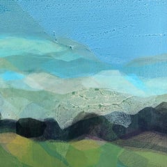 "(uhuru) sundown at huelo point no. 1" - abstract landscape, bright & vivid