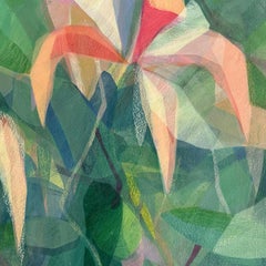 "(uhuru) tree orchid" - abstract botanical, saturated colors, green, landscape