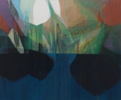 "(uhuru) waterfall at road to hana no. 1" - abstract landscape, colorful, water