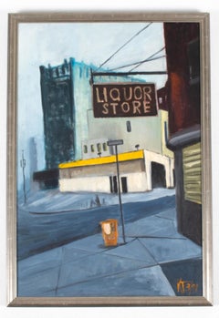 Katherine Thompson Oil on Canvas titled “Liquor Store 2”.