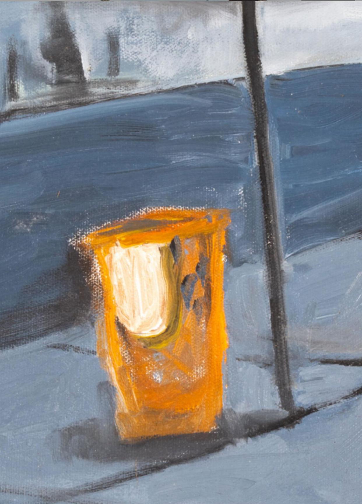 Fin du 20e siècle Katherine Thompson huile sur toile intitulée Liquor Store 2. en vente