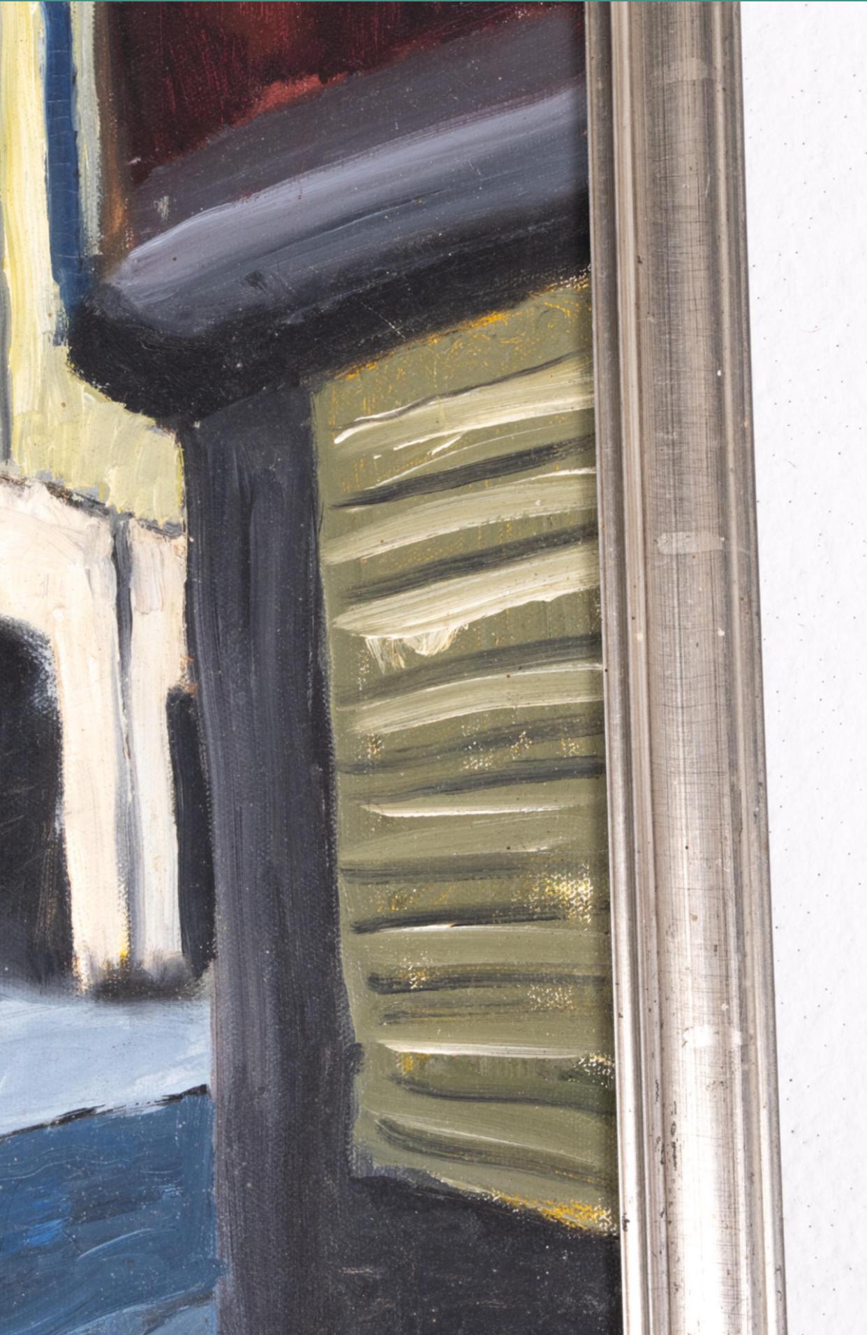 Katherine Thompson huile sur toile intitulée Liquor Store 2. en vente 1