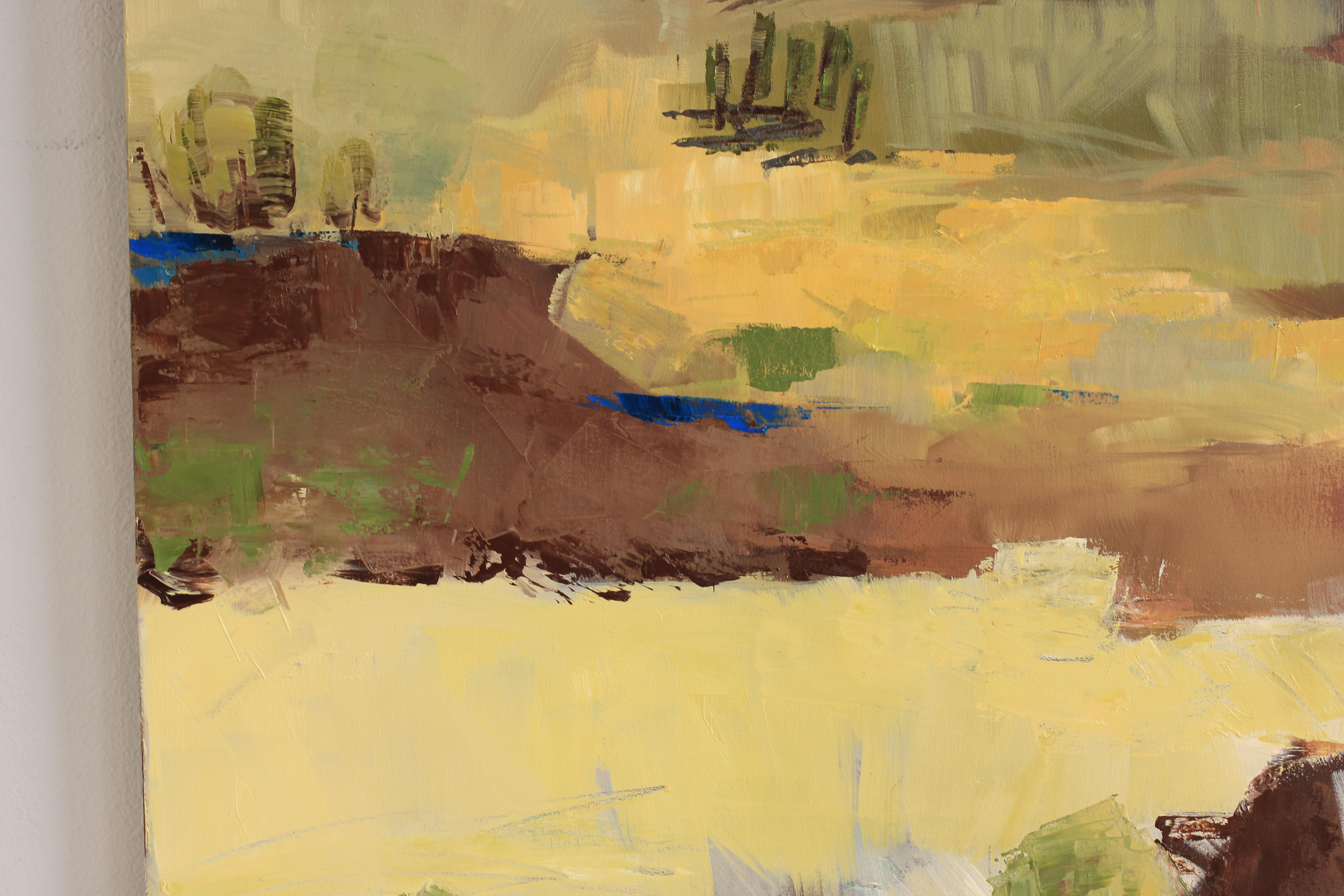 Continuous - Brown Landscape Painting by Katherine Valentine