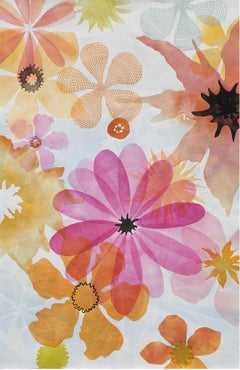 Festive: Orange 1 by Katherine Warinner Relief Monotype on Paper