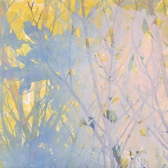 "Thicket 5" - Multi-layered Branches and Foliage in Yellow Blue Pink Green