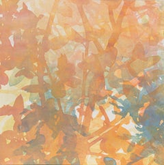 "Thicket 6" - Multi-layered Branches and Foliage in Orange Yellow Blue