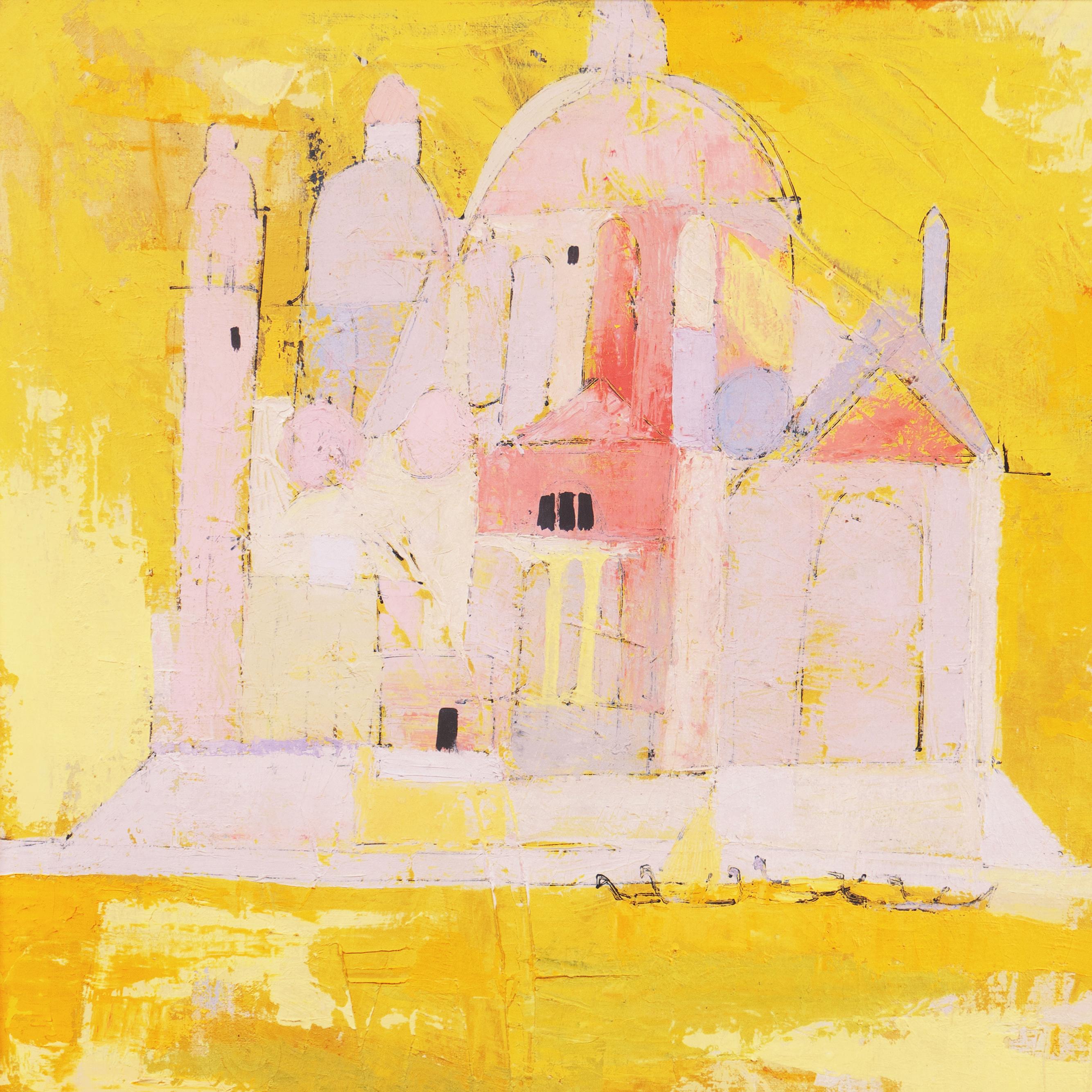 „Sonnenuntergang, Santa Maria della Salute“, Venedig, Smithsonian Museum, BMFA, De Young (Beige), Landscape Painting, von Katherine Westphal