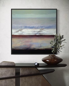 "Above The Rainbow" - Modern Color-Field Inspired Textural Abstract Painting