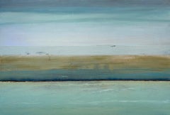'Aqua' Mixed Media on Board  Seascape Abstract Contemporary Original  Painting  