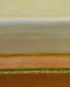 'August Wind' by Katheryn Holt - Colorful Muted Contemporary Abstract Painting