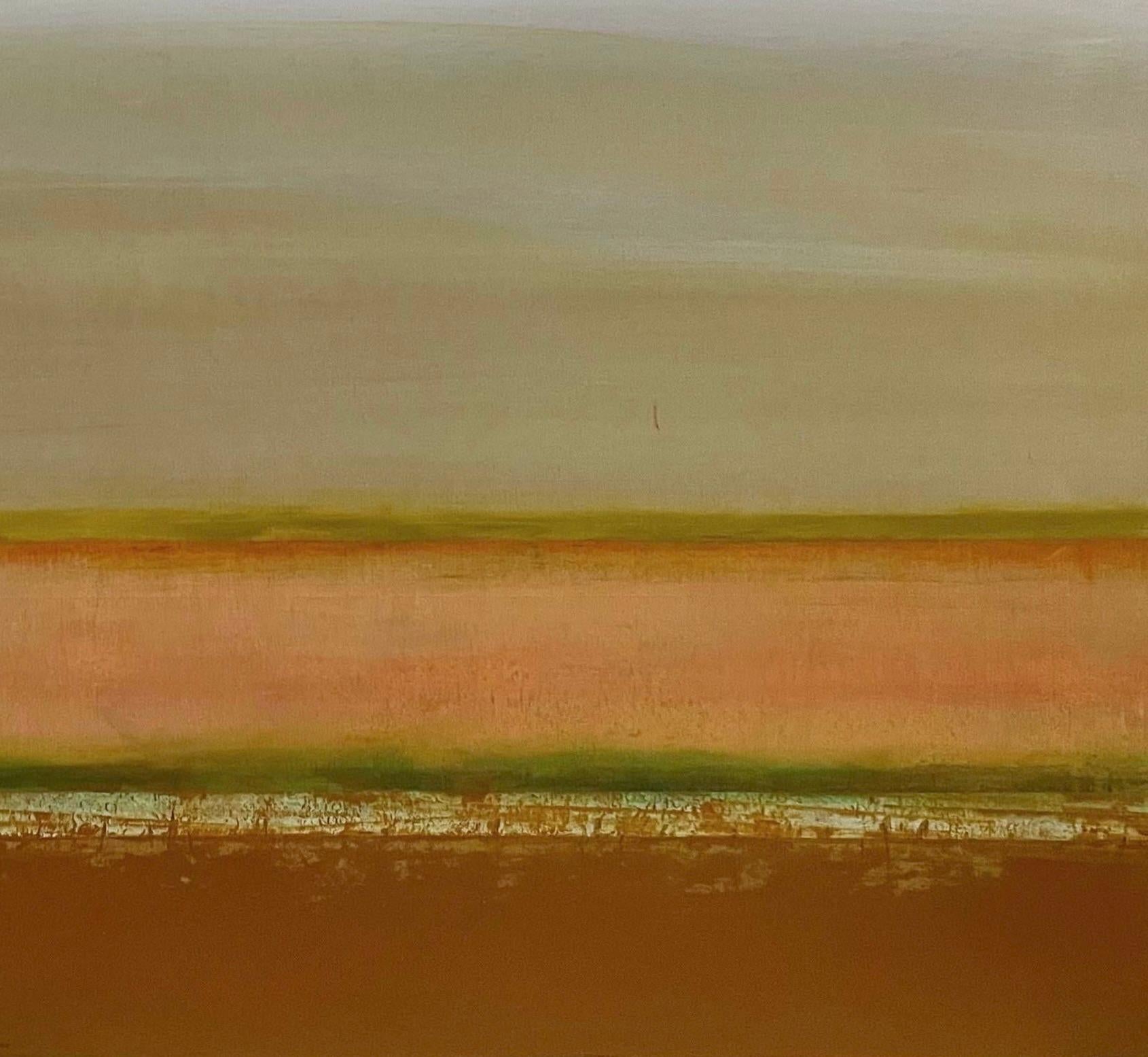 'Vento d'agosto' di Katheryn Holt - Pittura astratta contemporanea dai colori tenui in vendita 2