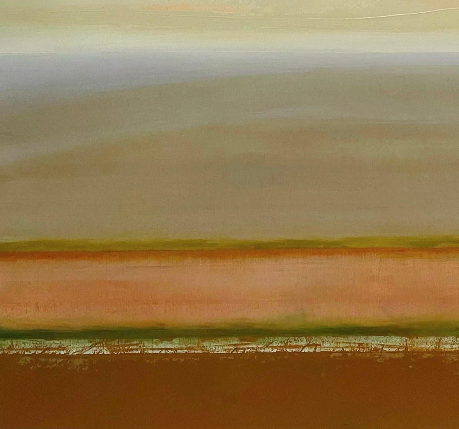 'Vento d'agosto' di Katheryn Holt - Pittura astratta contemporanea dai colori tenui in vendita 3