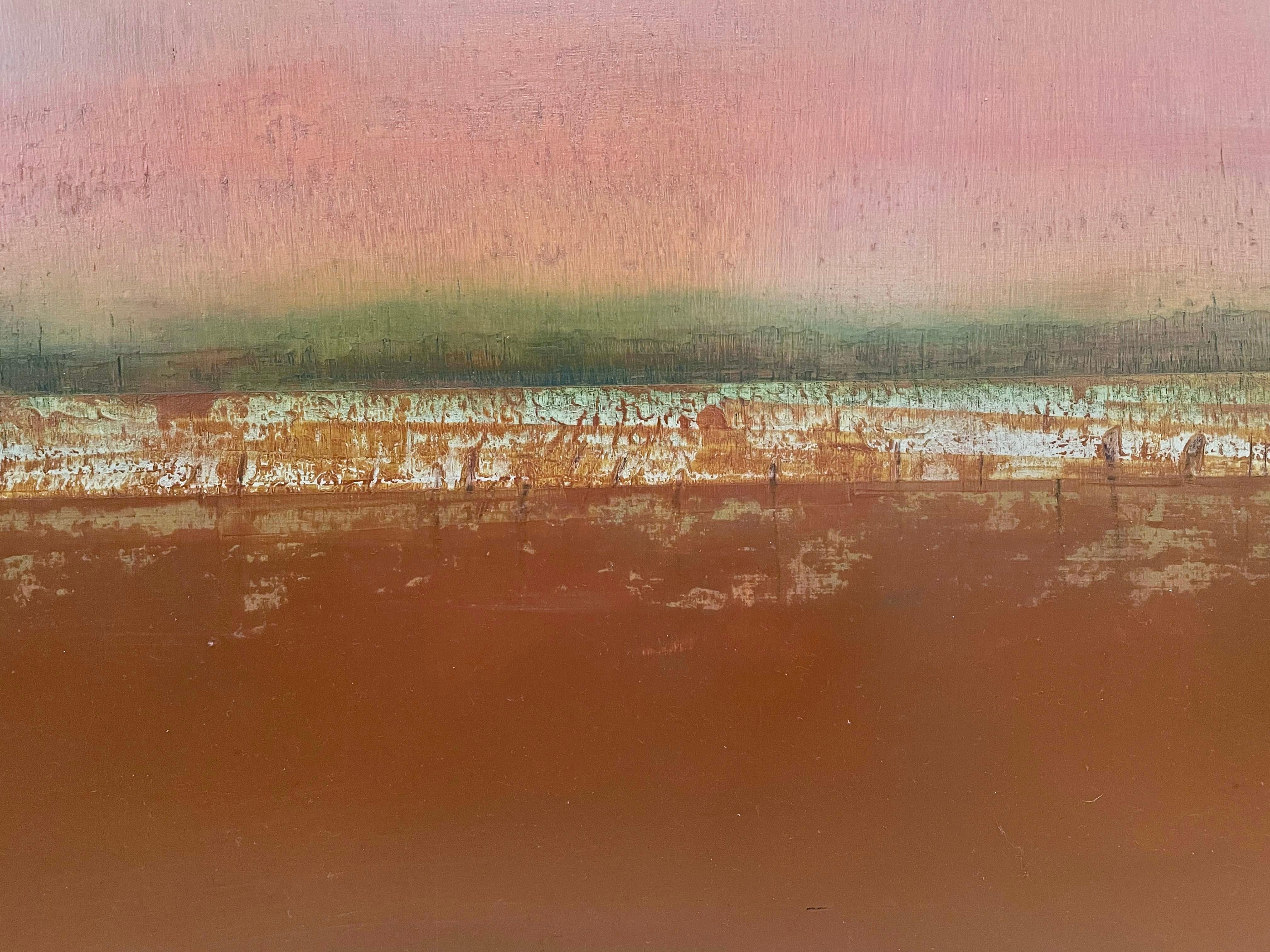 'Vento d'agosto' di Katheryn Holt - Pittura astratta contemporanea dai colori tenui in vendita 4