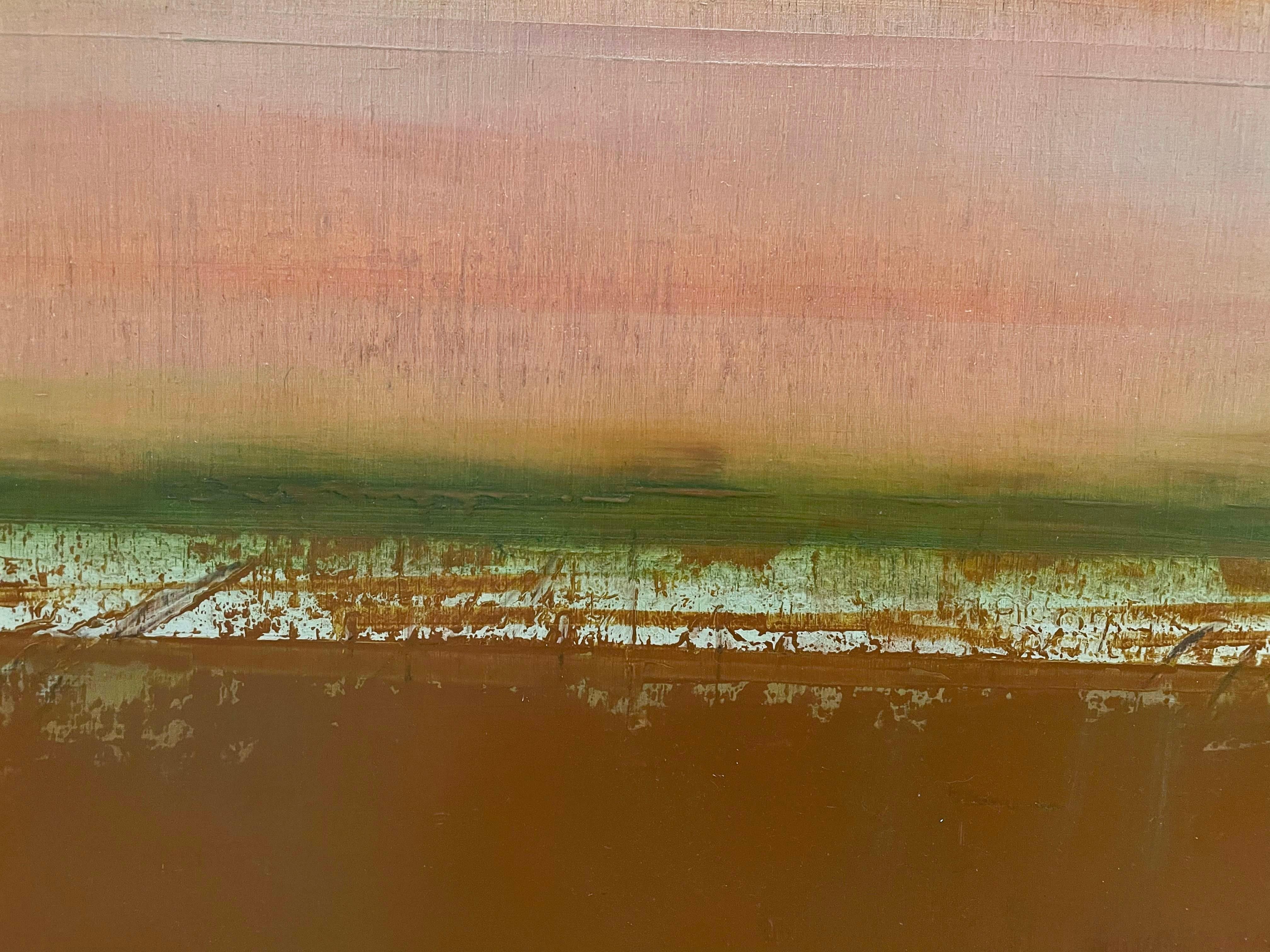 'Vento d'agosto' di Katheryn Holt - Pittura astratta contemporanea dai colori tenui in vendita 5