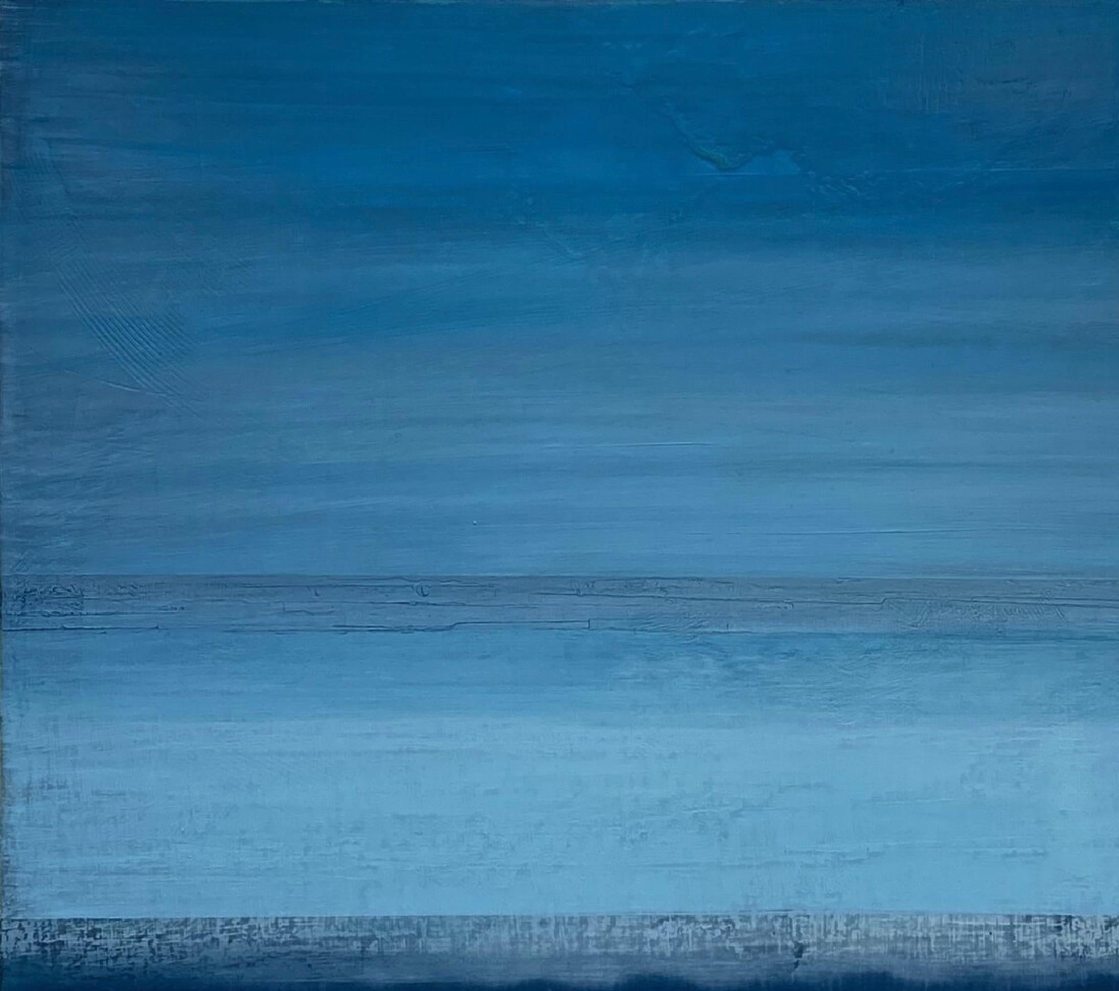 'Blue Ridge' de Katheryn Holt - Paisaje abstracto contemporáneo azul y negro en venta 4