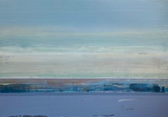 "Pacific Ocean Park" by Katheryn Holt - Blue Tone Color-Field Abstract Painting
