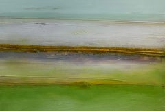 Techniques mixtes contemporaines Greener Pastures  océan  paysage marin  Peinture
