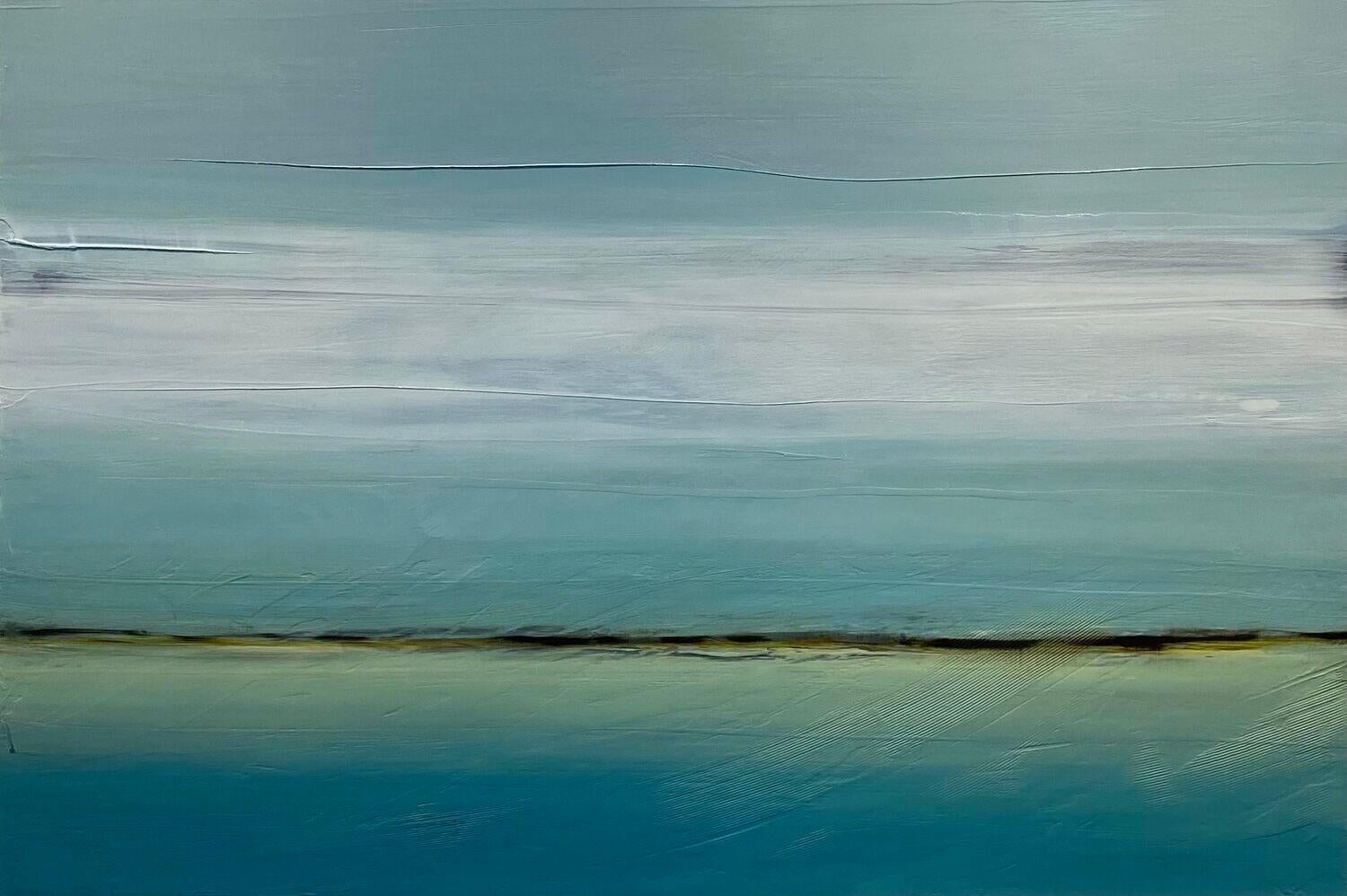 "Mirage II" de Katheryn Holt - Peinture abstraite aux couleurs bleues et vertes