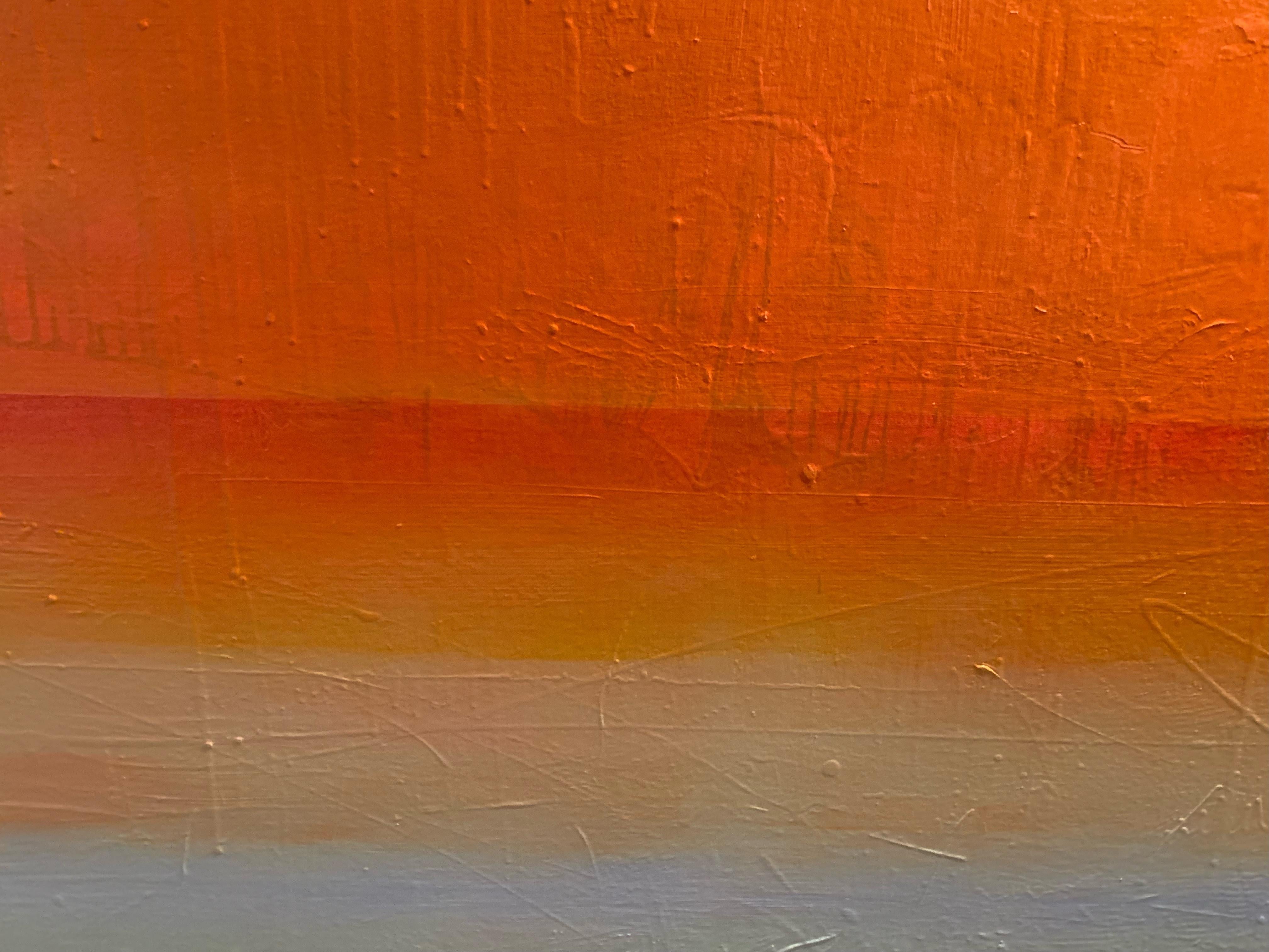 'New Growth' Large Modern Abstract Sunset Landscape Oil On Canvas Katheryn Holt For Sale 2