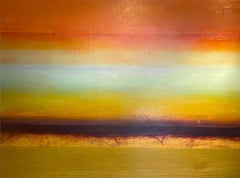 'New Growth' Large Modern Abstract Sunset Landscape Oil On Canvas Katheryn Holt