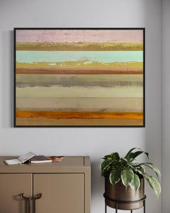 "Pastel" - Contemporary Mixed Media Color Field Abstract Artwork in Pastel Tones