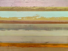 "Pastel" by Katheryn Holt - Vivid Contemporary Abstract Landscape on Wood Panel