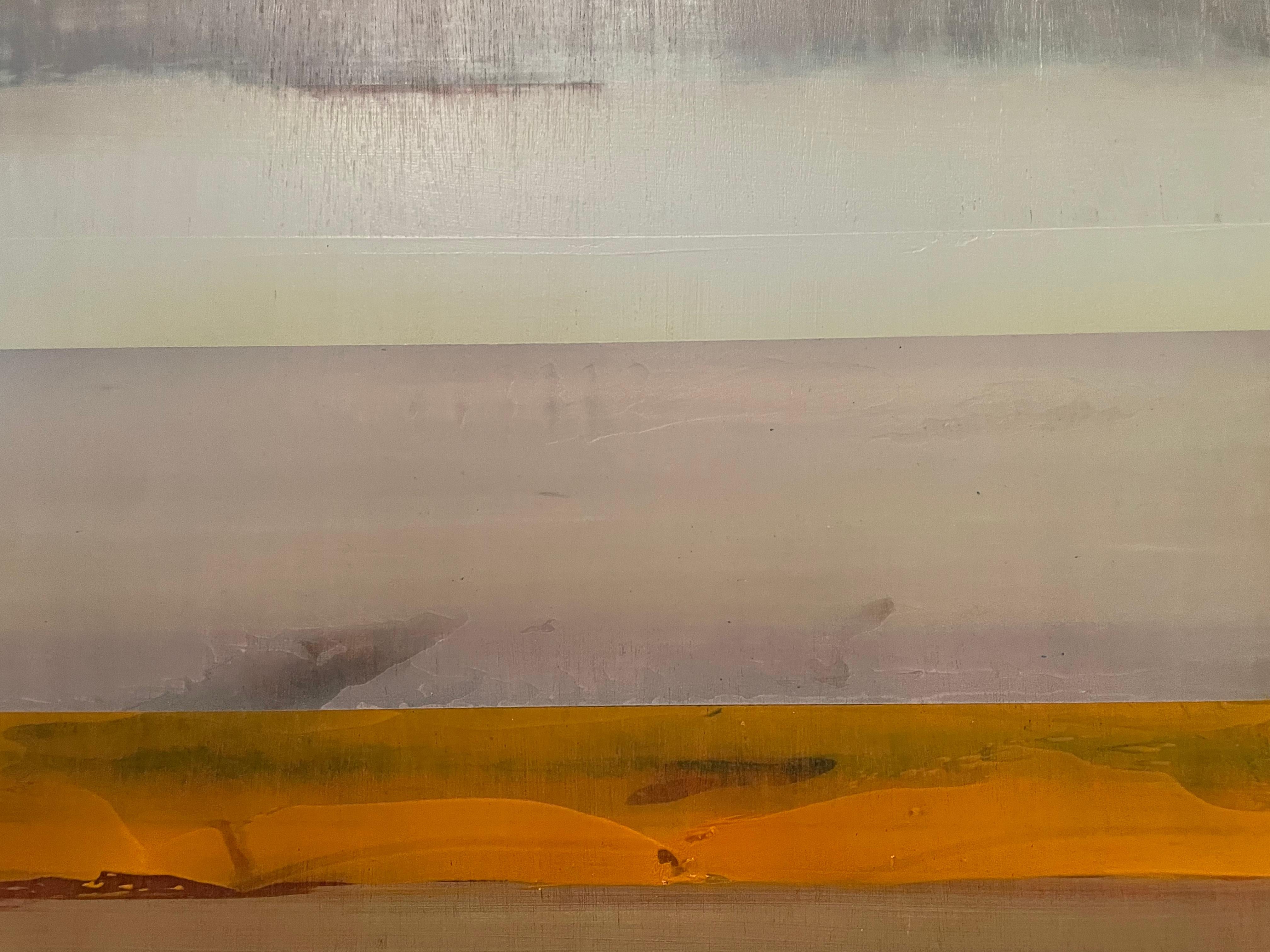 Pastel' Contemporary Abstract Seascape Oil on Board By Katheryn Holt en vente 5