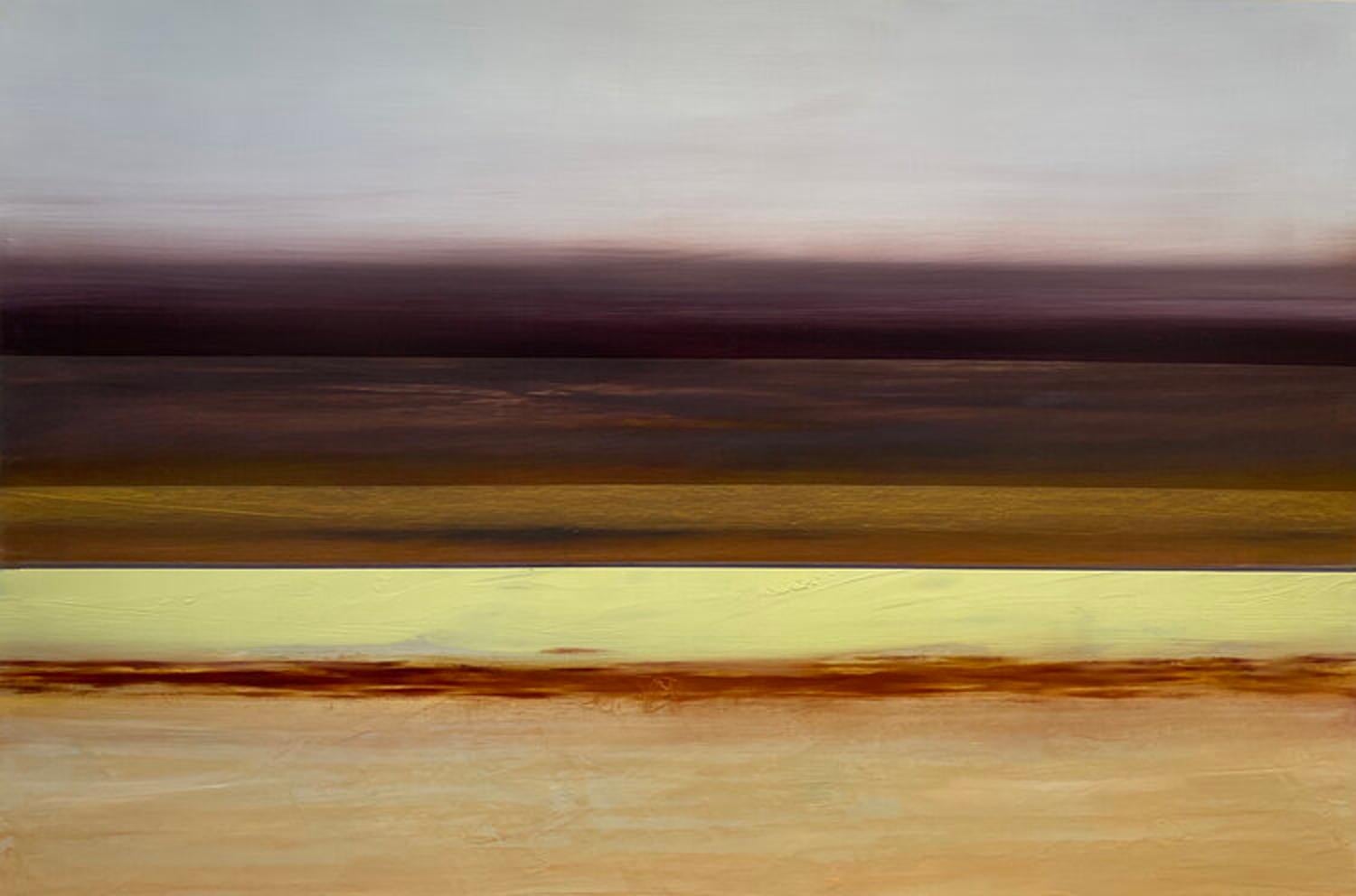Purple Noon' Contemporary Abstract Landscape Oil on Board von Katheryn Holt 