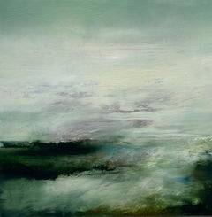 ‘Rivers End’ Contemporary Abstract Landscape Mixed Media By Katheryn Holt