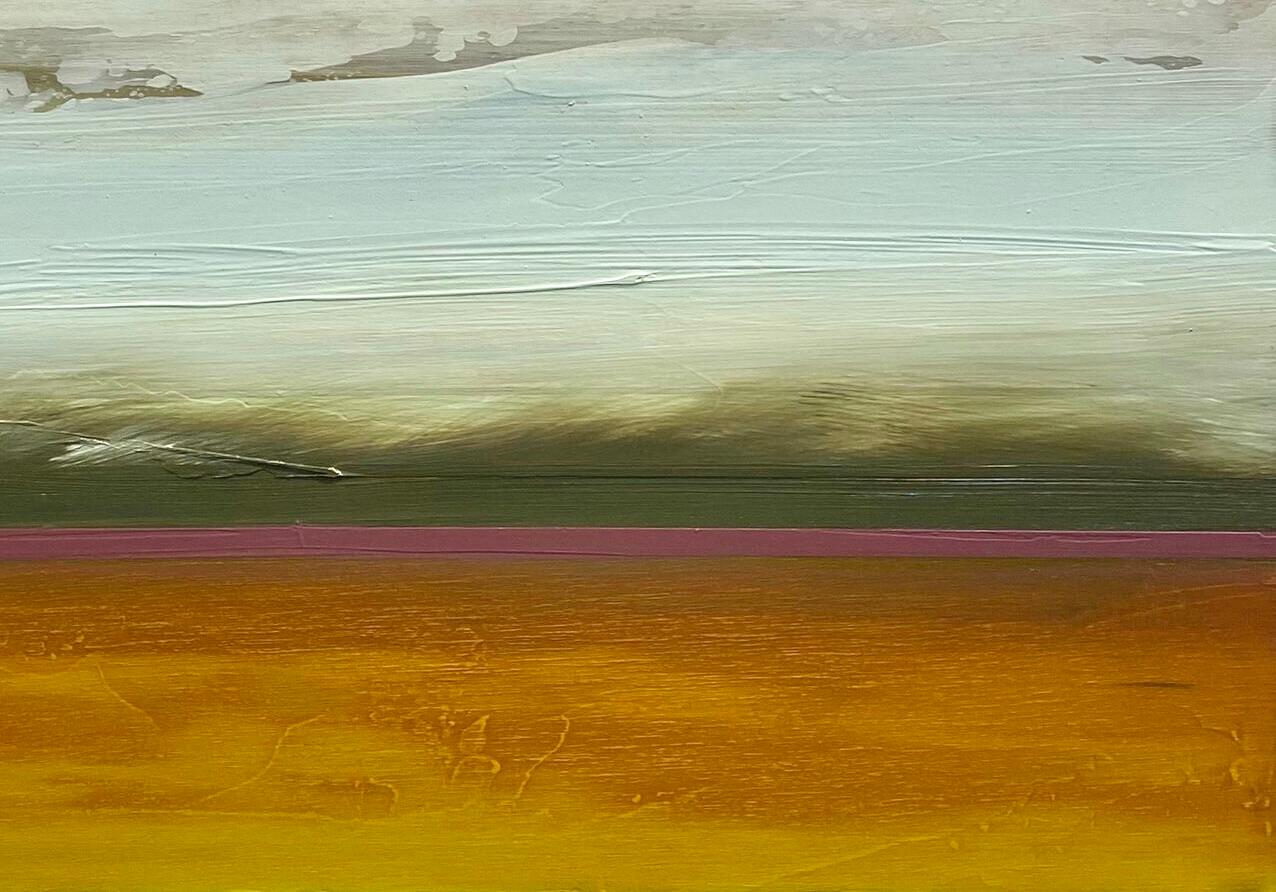« Russe » de Katheryn Holt - abstrait aux couleurs ocre, marron et terre en vente 3