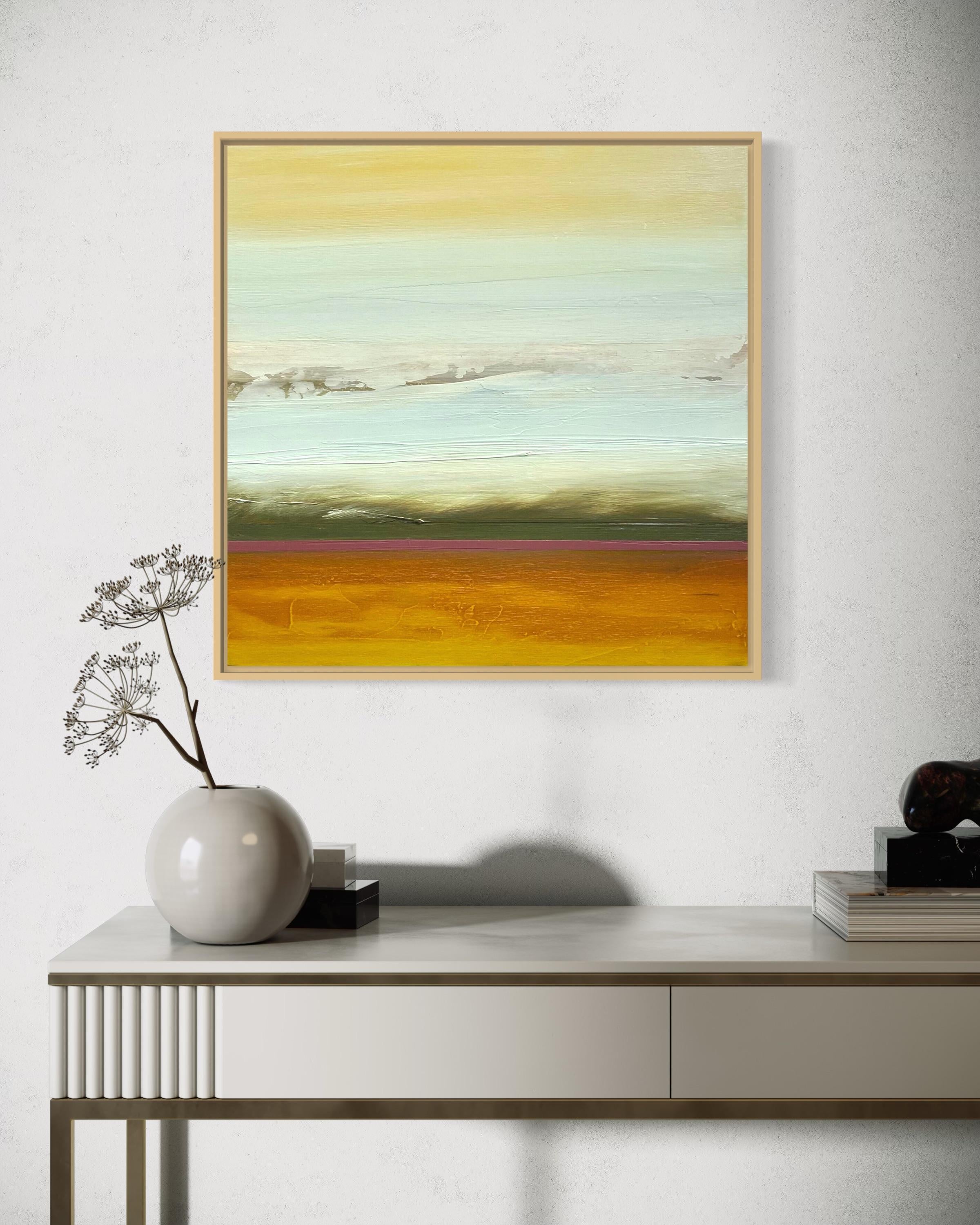 « Russe » de Katheryn Holt - abstrait aux couleurs ocre, marron et terre en vente 1