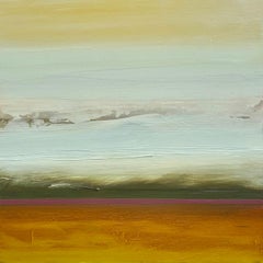 "Ruggine" di Katheryn Holt - Campo di colore ocra, marrone e terra astratto